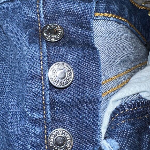 LEVIS PREMIUM SHORTS FOR WOMEN RIBCAGE FIVE POCKET BUTTON FLY NWT - Picture 7 of 8